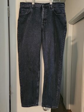 Everlane The Cheeky Women's W32" Jeans Black Straight Leg High Rise Dark Crop